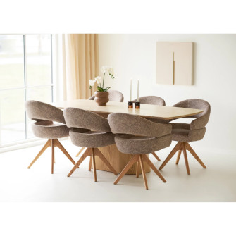 NOLI kitchen table and DOVER chair set (Oak/Ceramic) NOLI kitchen table and DOVER chair set (Oak/Ceramic)